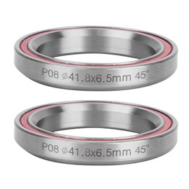 41.8 mm Bicycle Headset Bearings, 2 Pieces Double Sealed Ball Bearings with 45° Angular Contact Ball Bearings for Mountain Bike Road Bike