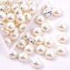 Pawkyjar 200pcs Sewing Pearl Beads, White Half Round Sew on