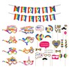 28 Pieces Rainbow Photo Props, 1 Piece Rainbow Pull Flag,