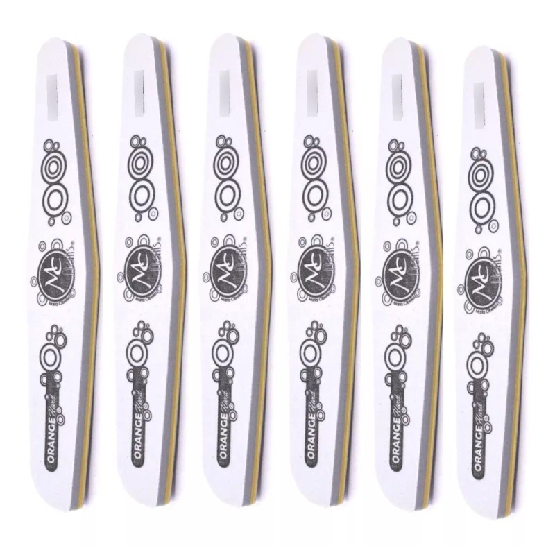 Mc Nails Lima Profesional Para Uñas Orange Hard 100/180 6