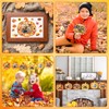 Sereliy 24 PCS Fall Picture Frame Crafts Paper Thanksgiving DIY