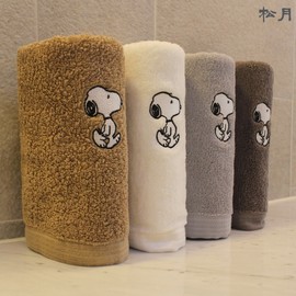 Songwol Towel Snoopy River Towel 40x80cm 440GSM 30 count 140g brown/1 basic case/embroidery (within 20 characters) 5ea