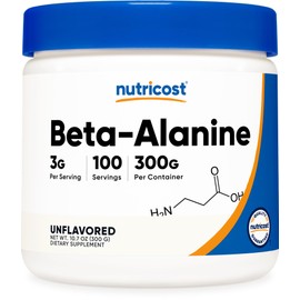 Nutricost Beta Alanine Powder 300 Grams (10.7oz) - 3 Grams Per Serving