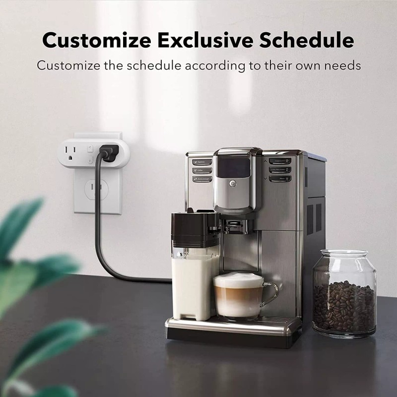 HBN Smart Plug 15A, WiFi&Bluetooth Outlet Extender Dual Socket Plugs,