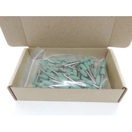 2617 PPLS Whetstone with 0.1 inch (3 mm) Shaft Router Bit Rubber Whetstone Polishing [Rubber Cone] Head Diameter 0.2 inch (6 mm), Pack of 100