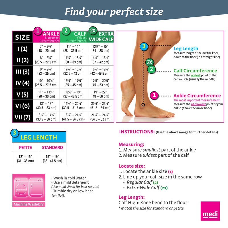 Mediven Plus Knee 30-40mmHg - Black(7wide-reg-ot-silic)