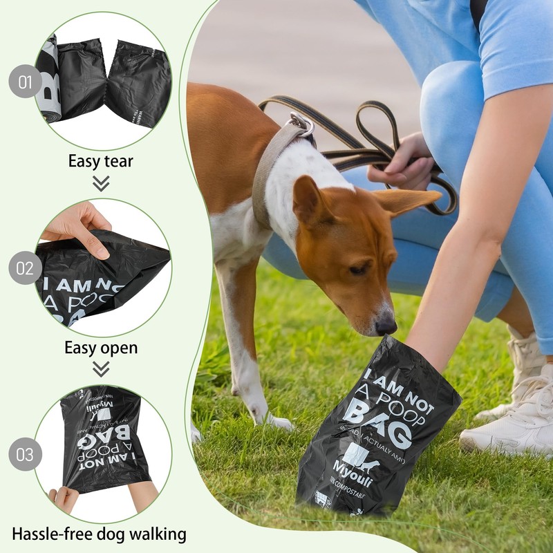 Miyouli Certified Compostable Poop Bags for Dogs, 240 Poop Bags
