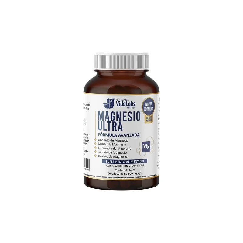 Magnesio Ultra Nutrientes Vidalabs México Cápsulas