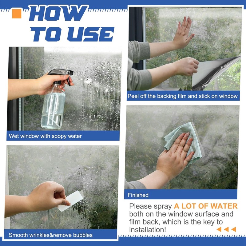 36 Inchx26 ft One Way Window Film Privacy Daytime Reflective