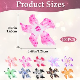 Alpinleux 100 Pcs 3D Flowers for Nails, Colorful Flower Nail Charms, Nail Flowers Charms, Flower Nail Art Supplies for Nails Art, Manicure Decoration