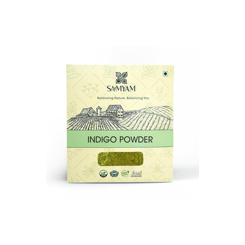 SAMYAM Natural Indigo Powder - 200g Pack | Natural Hair