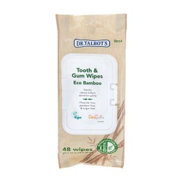 Dr. Talbot's Eco Bamboo Baby Tooth and Gum Wipes Naturally Inspired With Citroganix, 1-pack, 48 count