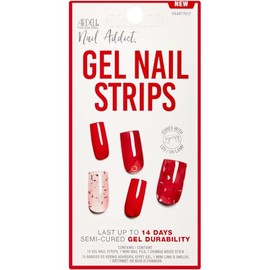 Ardell Nail Addict Gel Nail Strips - Heartfelt, Lasts Up to 14 Days, 1-Pack