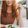 Gatuida 1 Set Stainless Design Chopsticks Set Reusable Non Slip