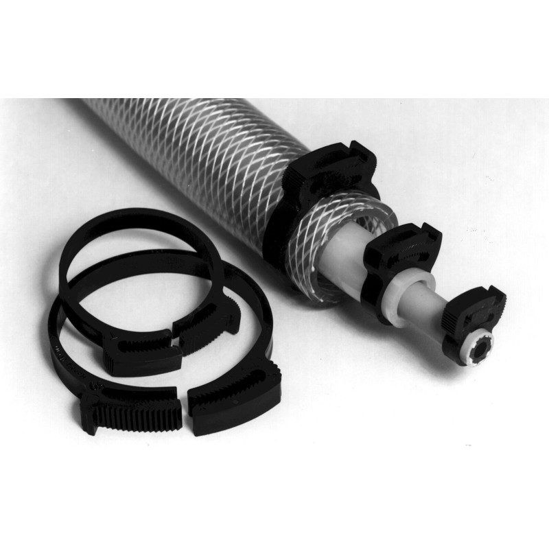 ajile QHC115x20-FBA Double Gripping Plastic Hose Clamps Black Pipe Clamp