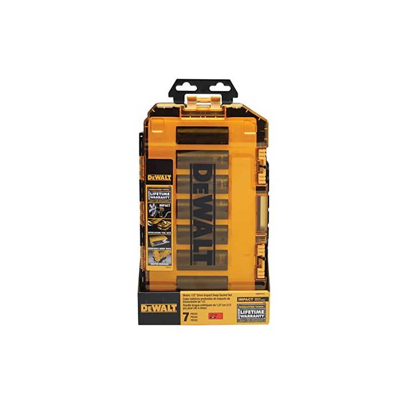 DEWALT DWMT74737 Tough Box 7PC mm 1/2 Deep Drive Impact