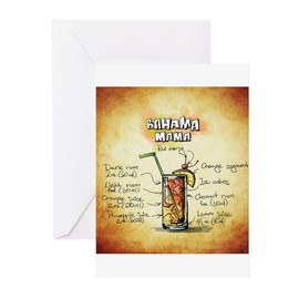 CafePress Bahama Mama Greeting Cards Folded Greeting Cards (10-pack) Glossy