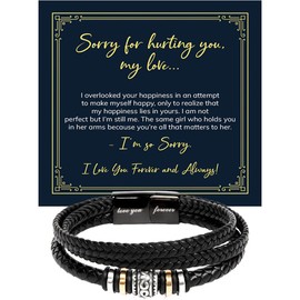 GLAVICY I Am Truly Sorry Bracelet For Him, Apology Gifts For Men, I'm Sorry Bracelet Gift For Him, I'm Sorry For Hurting You Bracelet For Him, Forgive Me Bracelet, I'm Sorry Gifts For Him #5