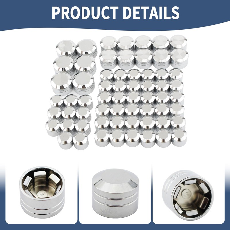 Motorcycle Bolt Covers Engine Head Bolt Toppers Caps Kit for