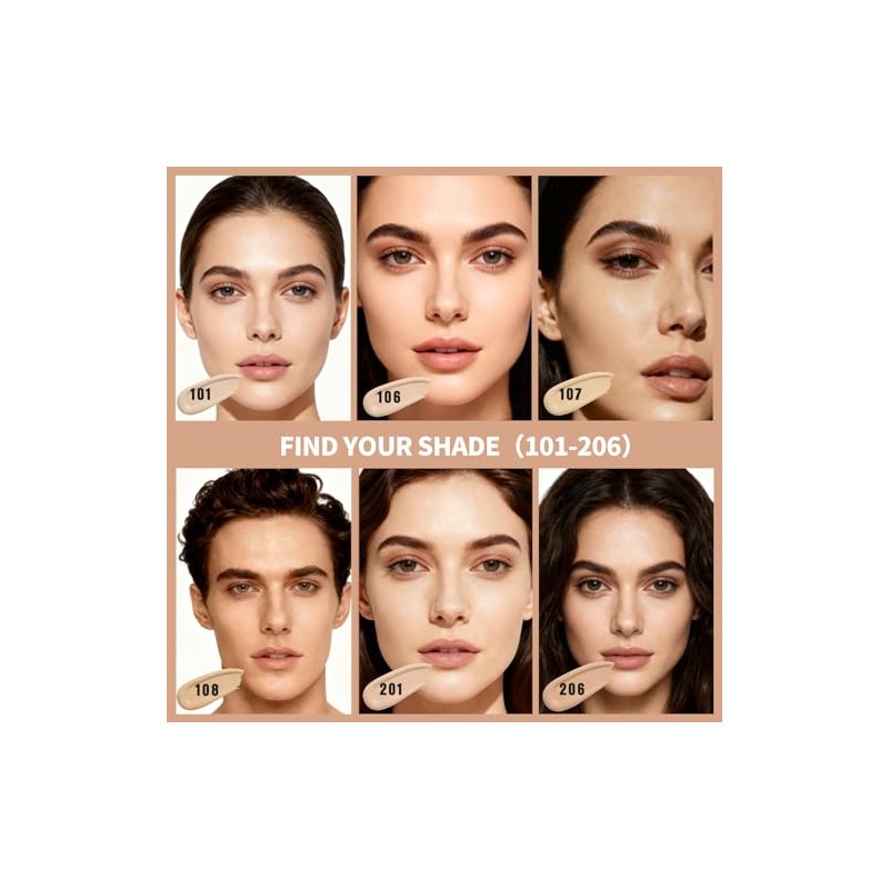 Base Maquillaje Líquida Color Protección Solar Facial Resistente Agua Ligera