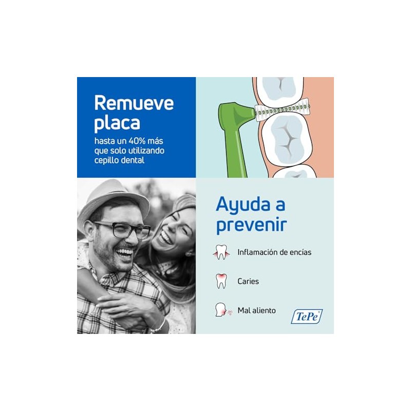 TePe Angle Cepillo Interdental Angulado, Cepillos interdenaltes TePe Azul 0.6mm