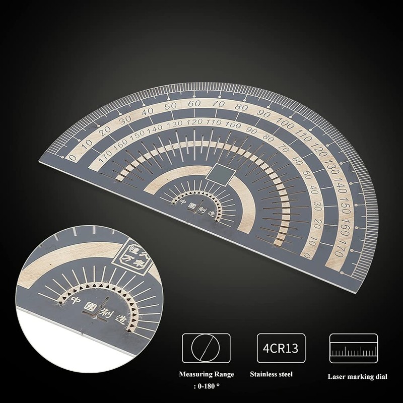 Precision Marking Protractor, Angle Ruler Protractor, 180 Degree Protractor Angle