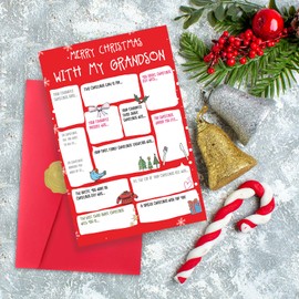 Missonemi Funny Christmas Card for Grandson for Grandson from Grandma Grandpa, Great Xmas Ornament