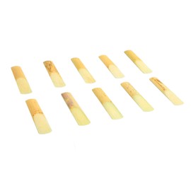 Saxophone Reeds, Professional Alto Saxophone Reeds Wooden Color 10 Pieces Clear Voice for Saxophone Performance (Size 2)