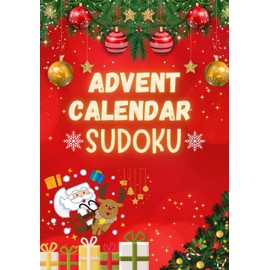 Kids’ 6×6 Sudoku Advent Calendar: 24 Daily Christmas Puzzles in a 60‑ in color ‑ Page Countdown Book (Practical Size)