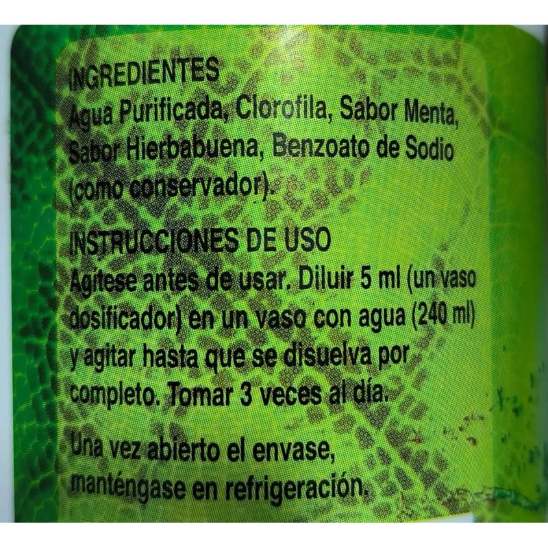 Clorofila Menta Hierbabuena 500 Pronacen Suplemento Natural