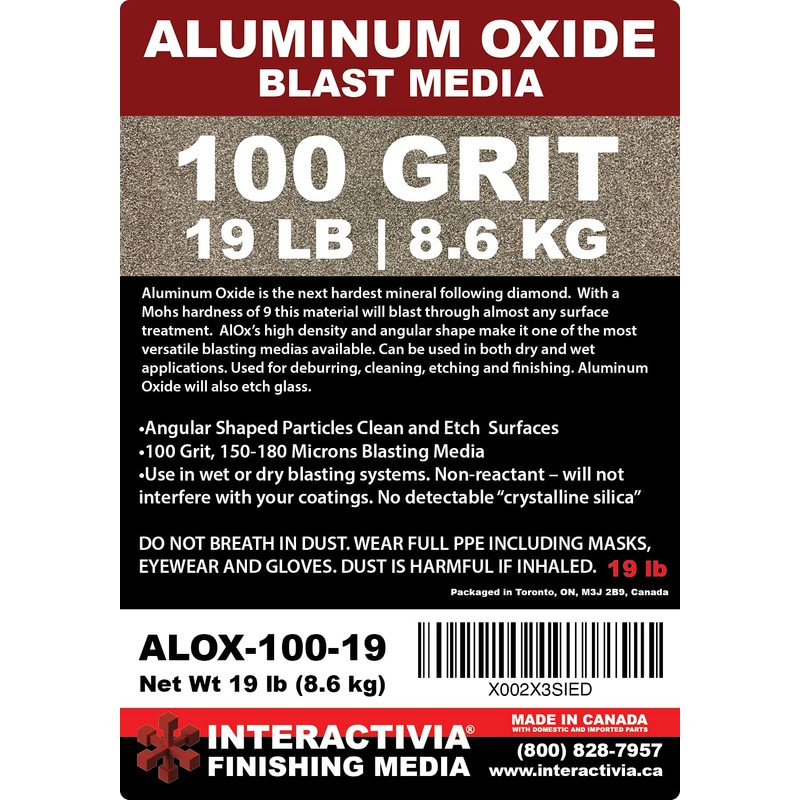 #100 Aluminum Oxide - 19 LBS - Medium Sand Blasting