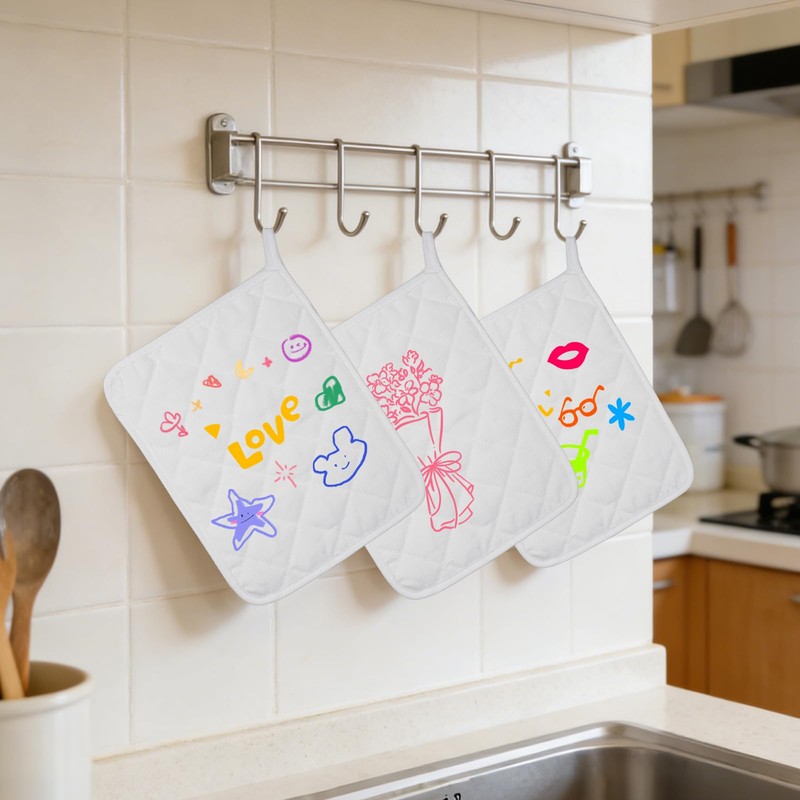 40 Pcs Pot Holder with Pocket for Craft Include 16