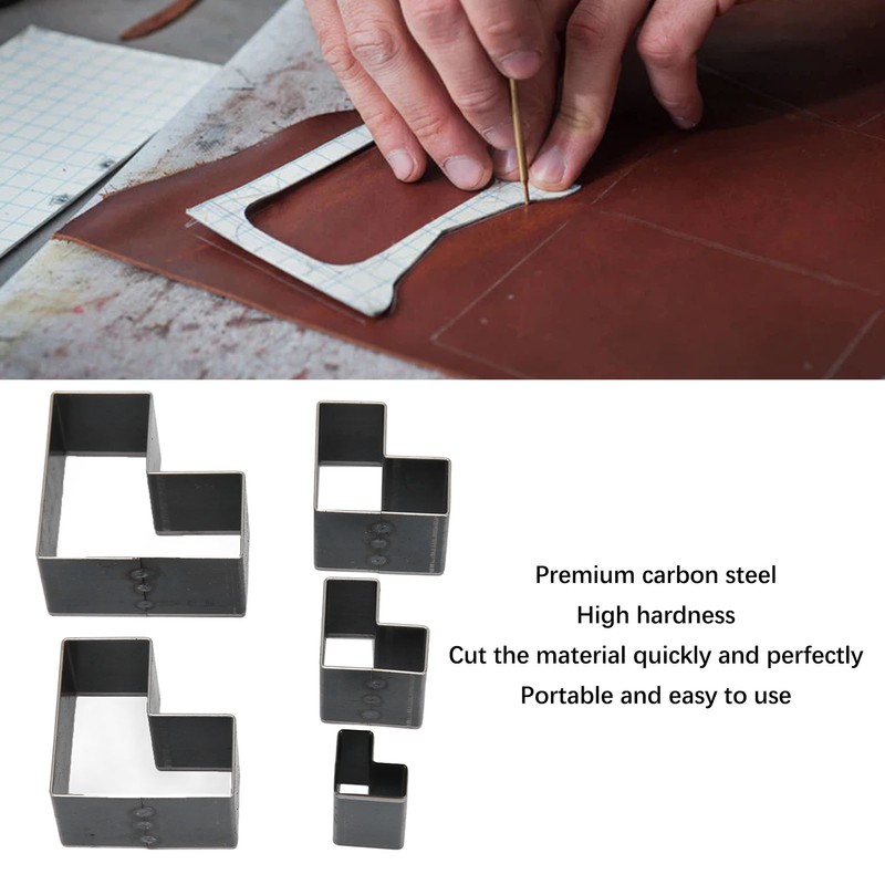 5Pcs Leather Die Cutter Hollow Assorted Size High Carbon Steel
