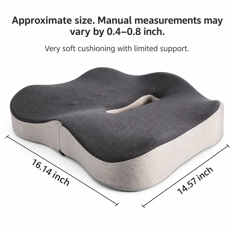 Ergonomic Seat Cushion for Office Chairs and Driving – Comfortable