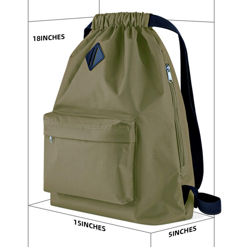 Vorspack Drawstring Backpack Water Resistant String Bag Sports Gym Sack