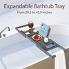 Bambüsi Bathtub Tray Table - Adjustable Bamboo Bathtub Caddy -