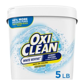 OxiClean White Revive Laundry Whitener and Stain Remover Powder, Alternative to Bleach for Laundry, 5 lb