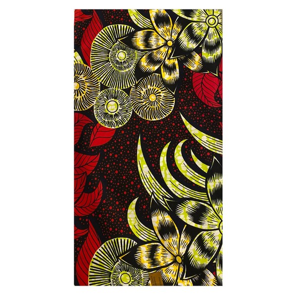 MAYNOWAX Pagne Original African Wax Fabric, 100% Cotton, 2 Yards,