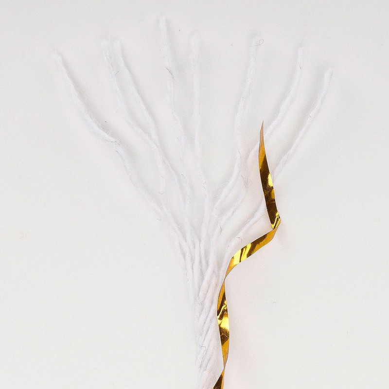 jijAcraft 100M Glitter Christmas String, 2MM Durable Gold and White