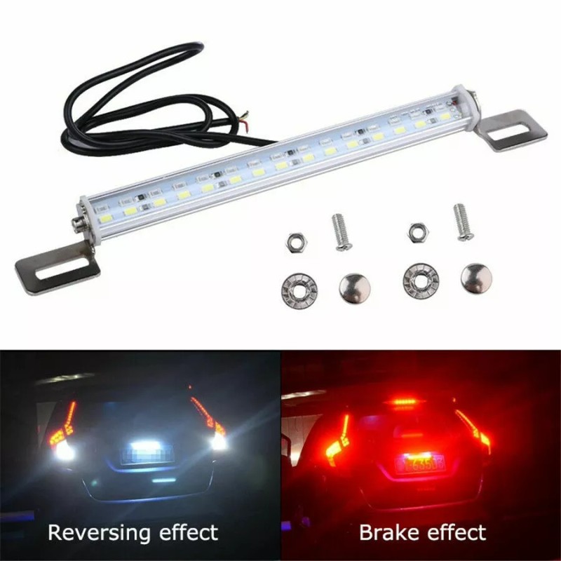SHENKENUO 6000K White/Red 30LED Bolt-On Car Truck License Plate Light
