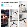 FOSHIO Shower Squeegee for Glass Doors with Suction Cup, Silicone