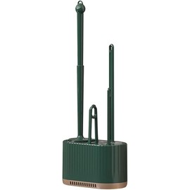 Basaza White 4 in 1 Toilet Bowl Brush and Holder Set Silicone Toilet Brush Toilet Cleaner Brush for Bathroom White Bathroom Accessories Floor Standing or Wall Mounted Toilet Scrubber Brush - Color: Green