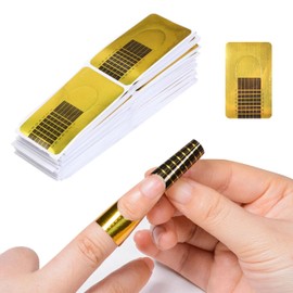 SULLMAR NailForms for Gel Builder Self Adhesive Nail Extension Stickers for Poly nailGel and Acrylic with Tip Sculpting Nail FormsNail Art for Home & Salon (100)