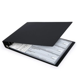 Laxamotel 3 Rings Business Check Binder for 3 on a Page Checks, Fit 3 & 9 Holes Check (...