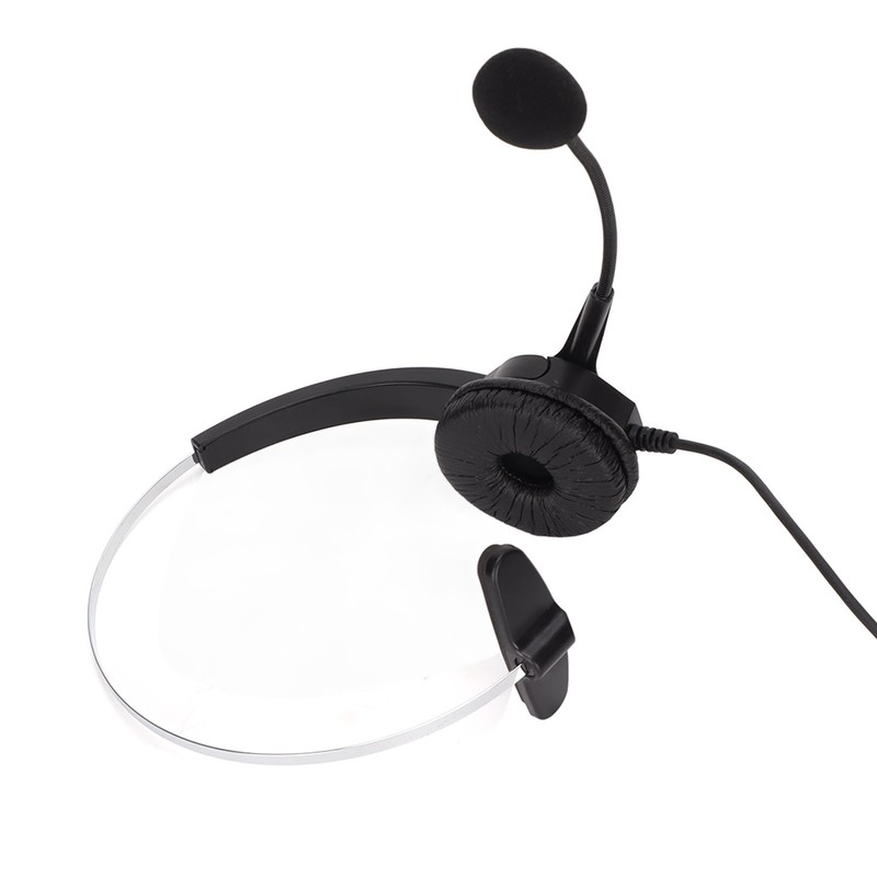 Call Center Headset Mono Noise Cancelling Dual 3.5mm Plug Computer