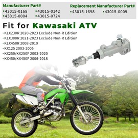 M MATI Rear Brake Master Cylinder for Kawasaki KX125 KX250 KX250F KX450 KX450F KLX230R KLX300R KLX450R 43015-0168 43015-0142 43015-0004 43015-0724
