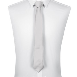 KOOELLE Men's Skinny Ties Solid Pure Color 2.35" (6CM) Plain Formal Slim Grey Ties For Men