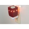 Elanze Designs Solid Red Ceramic Stoneware Wall Plug-in Electric Warmer
