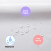YISURE White Weighted Fabric Shower Curtain 200 drop, Waterproof Shower