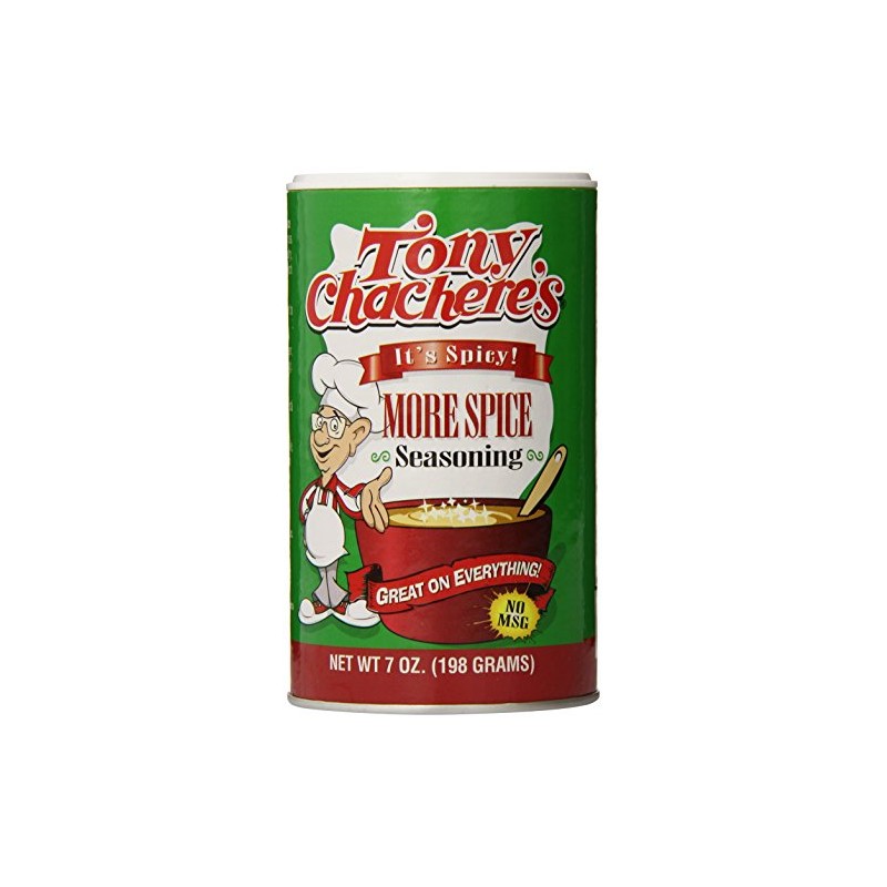 Tony Chachere More Spice Seasoning, 7-Ounce Containers (Pack of 12)